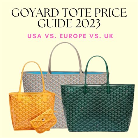 cost of goyard bag|goyard bag price 2023.